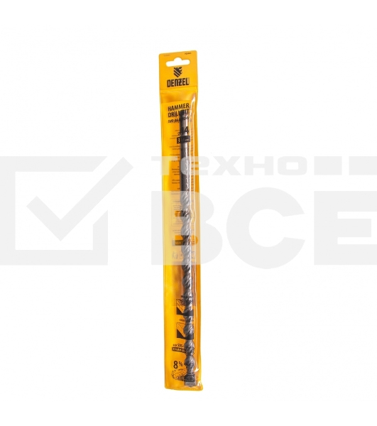 Бур по бетону, двойная спираль, Cobalt W-tip, 14x310 мм, SDS PLUS Denzel