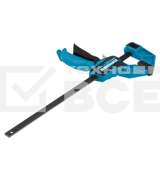 Струбцина Gross 20702 реечная быстрозаж. пистолет. пошаг.механизм пл. корпус 300мм