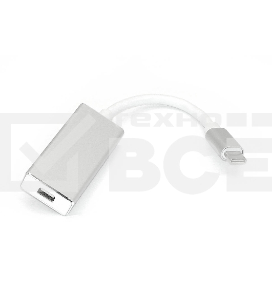 Адаптер Type-C на mini Display Port, серебро