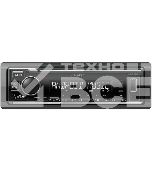 Автомагнитола Kenwood KMM-105M 1DIN 4x50Вт USB 2.0 AUX 3