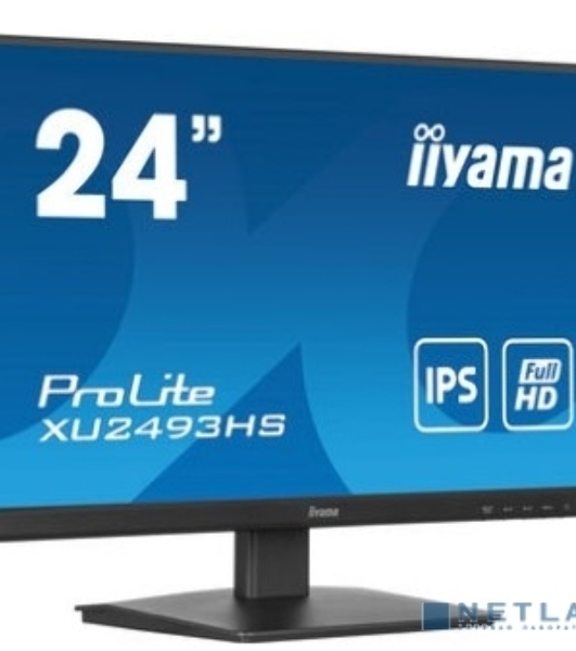 Монитор 23.8' Iiyama ProLite XU2493HS-B6 IPS 1920x1080, 100 Гц, 0.5 мс, 250 кд/м2, 1хHDMI, 1хDP, выход на наушники, черный