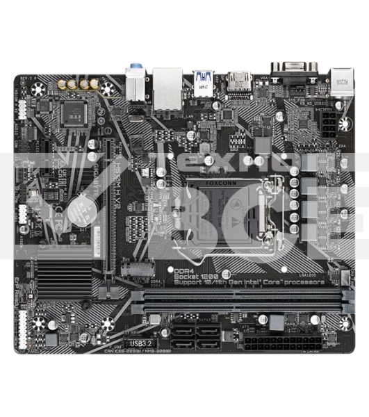 Материнская плата Gigabyte H510M H V2, LGA 1200, Intel H470, 2xDDR4, 4xSATA 6 Гбит/с, 1xM.2, 1xPCIe 3.0 x16, 1xPCIe 3.0 x1, 1xHDMI, 1xVGA, 1x 1Gb LAN, 2xUSB-A 3.2 Gen 1, 4xUSB-A 2.0, 3x3.5 мм, 7.1, Micro ATX