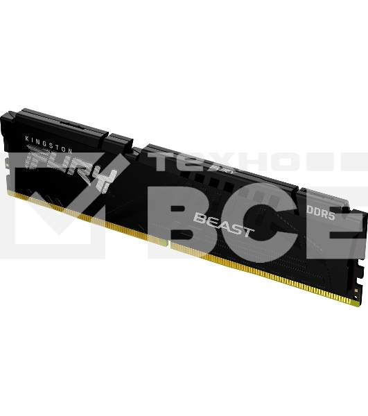 Оперативная память Kingston Fury Beast Expo, DDR5, 8GB (1x8GB), 6000MHz, CL30, DIMM, с радиатором, черный