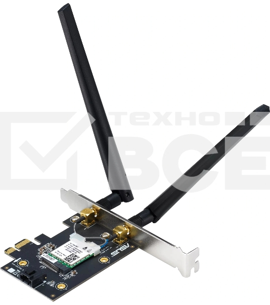 Сетевой адаптер Wi-Fi + Bluetooth Asus PCE-BE6500 BE6500 PCI Express 2ант.