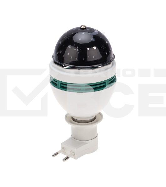 Диско-лампа Neon-night светодиодная E27 с переходником в розетку, проекция звезды, 230В