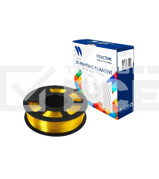 Филамент NVPrint PETG Clear Yellow Прозрачно-желтый для 3D печати диаметр 1.75мм масса 1 кг