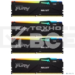 Оперативная память Kingston Fury Beast, DDR5, 64Gb (4x16GB), 5200MHz, CL40, DIMM, с радиаторами, RGB, черный, фото6