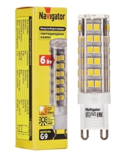 Лампа светодиодная Navigator NLL-P-G9-5-230-3K 5 Вт капсульная 3000К теплый белый G9 400лм 230В