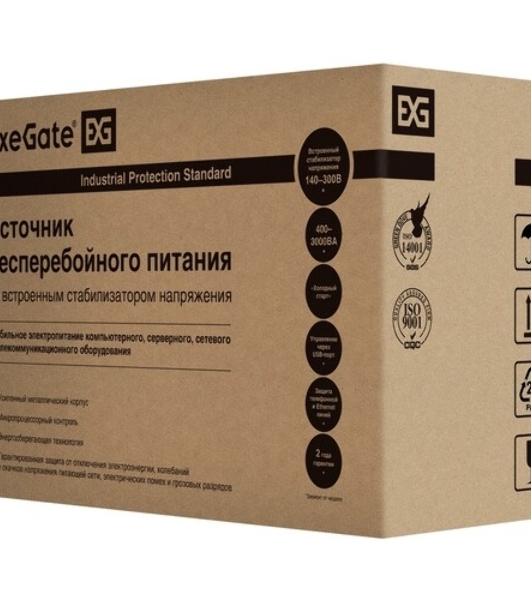 Источник бесперебойного питания ExeGate EX292801RUS SpecialPro UNB-1600.LED.AVR.2SH.3C13 1600VA/950W, LED, AVR, 2*Schuko+3*C13, съемн.кабель, металлический корпус, черный