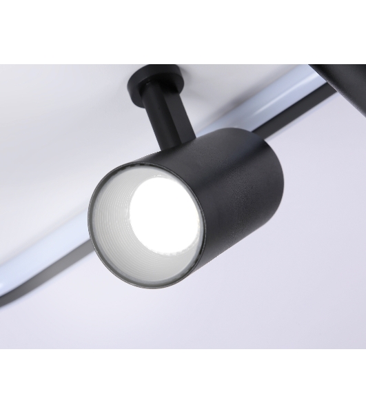 Светильник Ambrella light FL5115/1+2 WH/BK белый/черный 97W 3000K-6400K 480*480*130 (ПДУ ИК)