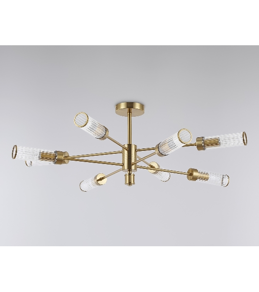 Люстра Ambrella light LH55162/8 BS/CL латунь/прозрачный E14/8 max 40W D930*330