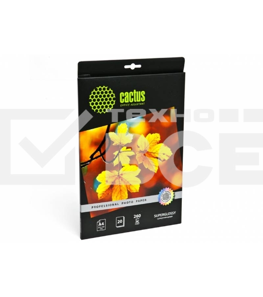 Фотобумага Cactus CS-HGA426020 Professional суперглянцевая А4 260 г/м2 20 листов