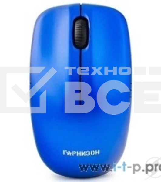 Мышь беспроводная Гарнизон GMW-400B синий, 1200 dpi, радиоканал, USB, кнопки - 3