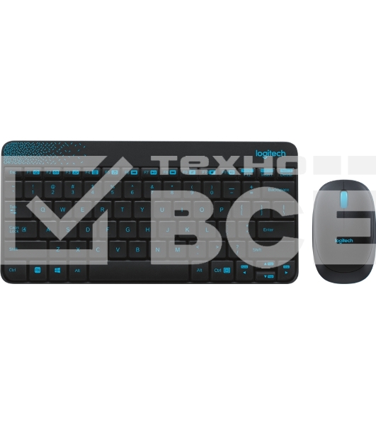 Клавиатура + мышь Logitech Wireless Desktop MK240 Nano Black Retail Combo
