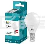 Лампа светодиодная IEK LLE-G45-5-230-40-E14 ECO G45 5Вт шар 4000К белый E14 450 лм 230-240В, фото 1