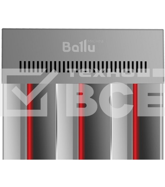 Инфракрасный обогреватель Ballu BIH-T-3.0 серый, 3000 Вт, 30 м2