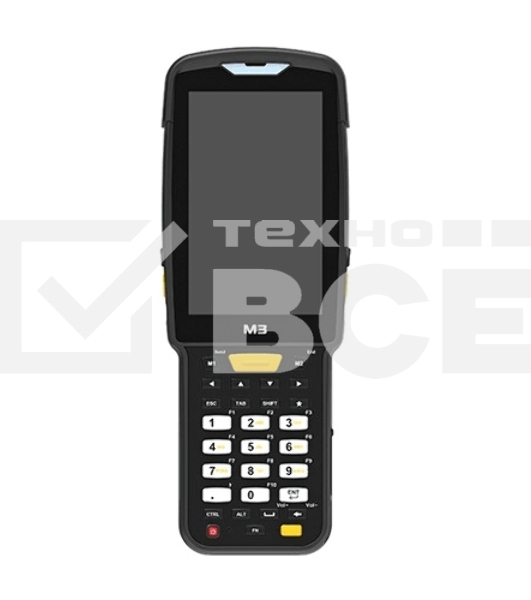 Терминал сбора данных M3 Mobile Android 10.0 GMS, WVGA, 802.11 a/b/g/n/ac, SE4770 2D Imager Scanner(Straight Shooter/0° Scan), Rear Camera, BT, GPS, NFC(HF), 4G/64G, 30-Key Alpha Numeric & Function, Extended Battery is included and Bullet Proof Film, Hand