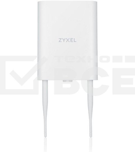Гибридная уличная точка доступа Zyxel NebulaFlex NWA55AXE, 802.11a/b/g/n/ac/ax (2,4 и 5 ГГц), внешние антенны 2x2 (в комплекте), до 575+1200 Мбит/с, 1xLAN GE, защита от 4G/5G, без поддержки Captive po