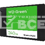 Накопитель SSD WD Green WDS240G3G0A, 240Gb, SATA III, 2.5