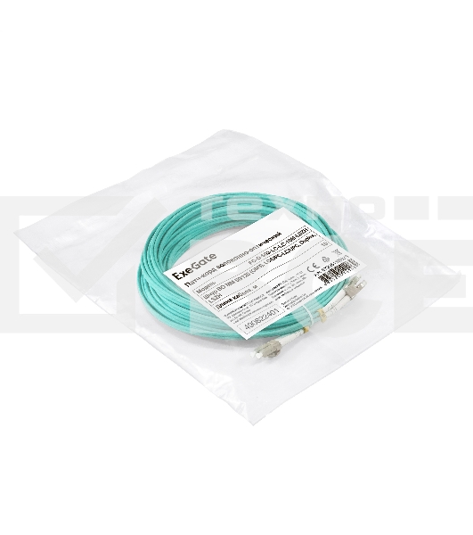 Патч-корд волоконно-оптический ExeGate FC-D-503-LC-LC-10M-LSZH (Шнур ВО MM 50/125 (OM3), LC/UPC-LC/UPC, Duplex, LSZH, 10м)