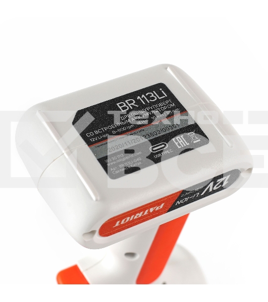 Дрель-шуруповерт аккумуляторная Patriot BR 113Li, Аккумуляторная, 12В, Кейс