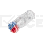 Экспресс-клемма СМК 2273-2x2R проходная разъемная 2 полюса 2х2-проводная 0,5-2,5мм² (50 шт/уп) Rexant, фото 1