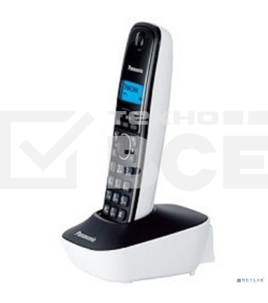 Телефон беспроводной (DECT) Panasonic KX-TG1611RUW (белый) АОН, Caller ID,12 мелодий звонка,подсветка дисплея,поиск трубки