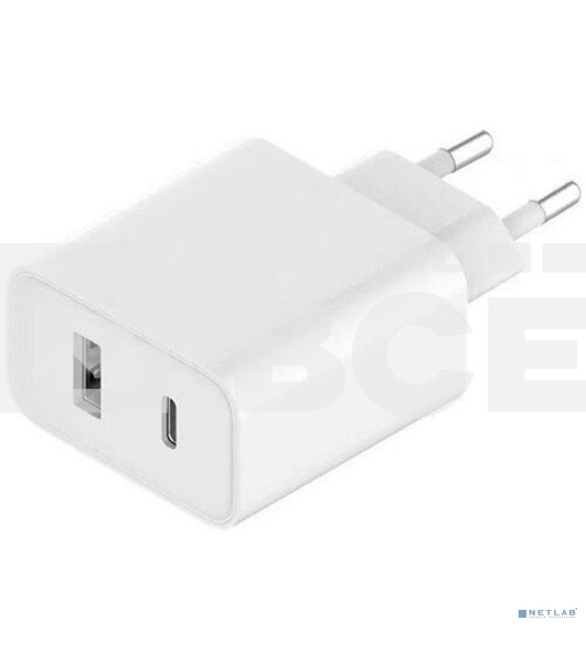 Сетевое зарядное устройство Xiaomi Mi 33W Wall Charger (Type-A+Type-C) EU (BHR4996GL) (738067)