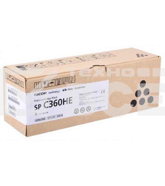 Картридж лазерный Ricoh SP C360HE чёрный для SP C360DNw/SP C360SNw/SP C360SFNw/SP C361SFNw 7000 страниц.