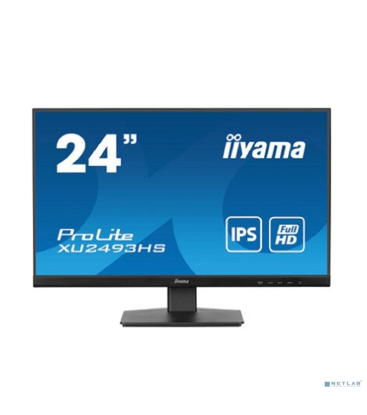 Монитор 23.8' Iiyama ProLite XU2493HS-B6 IPS 1920x1080, 100 Гц, 0.5 мс, 250 кд/м2, 1хHDMI, 1хDP, выход на наушники, черный