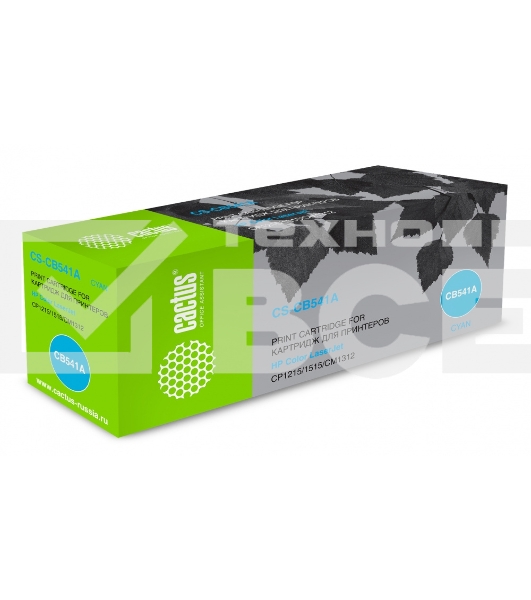Картридж лазерный Cactus CS-CB541A голубой (1400 стр.) для HP Color LaserJet CP1215/1515/CM1312