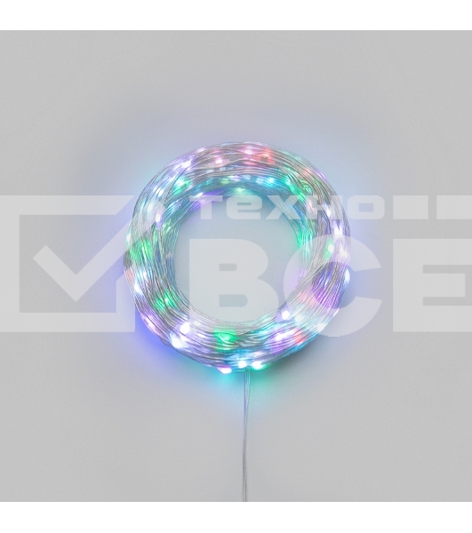 Умная гирлянда Neon-night Роса с крупными каплями 20м 200 LED RGB IP20 прозрачный провод USB