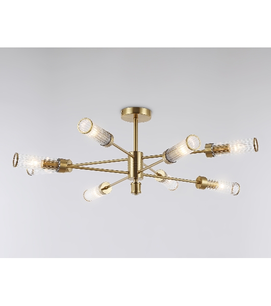 Люстра Ambrella light LH55162/8 BS/CL латунь/прозрачный E14/8 max 40W D930*330