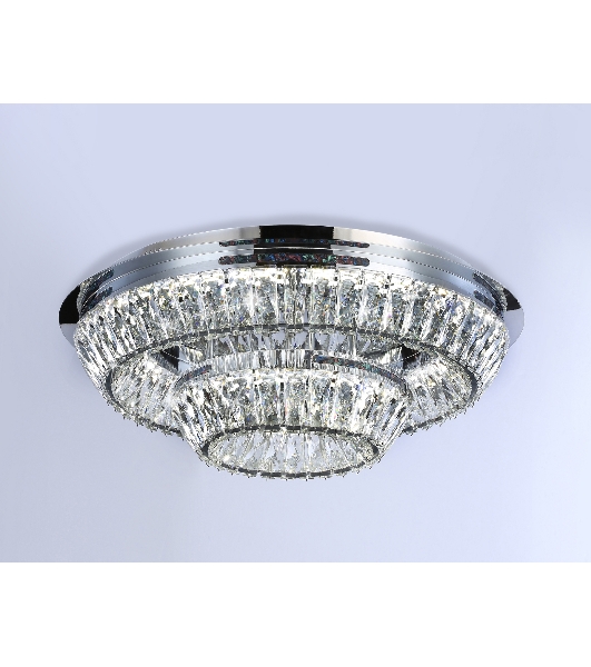 Светильник Ambrella light TR5029 CH/CL хром/прозрачный 3000K/4200K/6400K 81W D600*207 (Без ПДУ)