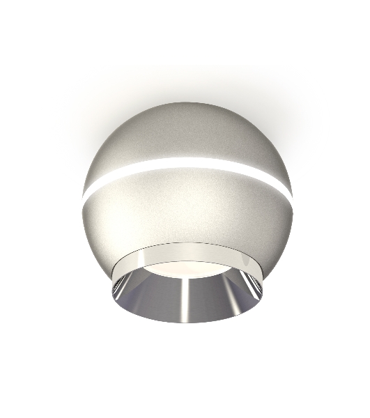 Светильник Ambrella Light XS1103002 SSL/PSL серебро песок/серебро полированное MR16 GU5.3 LED 3W 4200K (C1103, N7032)