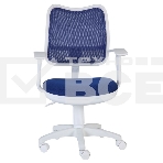 Кресло компьютерное Бюрократ CH-W797/BL/TW-10 TW-10 синий, спинка сетка, сиденье синий, колеса белый/синий, пластик белый, фото6