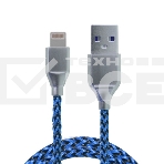 Кабель USB ACD-Titan Lightning ~ USB-A Нейлон, 1м, сине-черный (ACD-U927-P5L), фото6