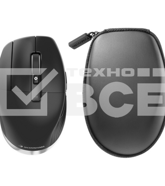 Мышь беспроводная/проводная 3Dconnexion CadMouse Pro Wireless Left (3DX-700079) черный, 7200 dpi, радиоканал, Bluetooth, USB Type-C, кнопки - 7