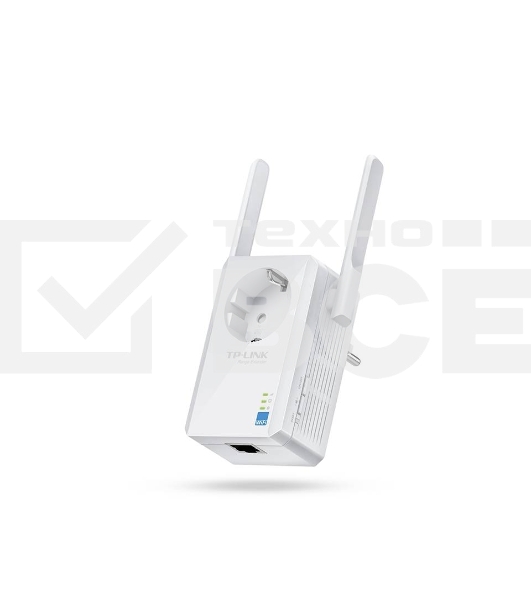 Сетевой адаптер TP-Link SOHO TL-WA860RE 300Mbps Wireless N Wall Plugged Range Extender with AC Passthrough, QCA(Atheros), 2T2R, 2.4GHz, 802.11b/g/n, 1 10/100Mbps LAN port, Range Extender button, Range Extender mode, suppo поставляется без кабеля RJ-45