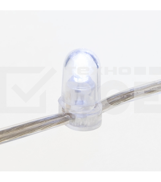 Гирлянда «LED Клип-лайт» 12 V, прозрачный ПВХ, 150 мм, цвет диодов белый