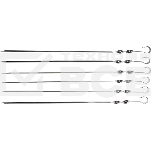 Набор GRINDA 'BARBECUE': Шампуры, уголок, 550мм, 6шт в упаковке