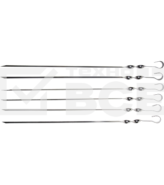 Набор GRINDA 'BARBECUE': Шампуры, уголок, 550мм, 6шт в упаковке