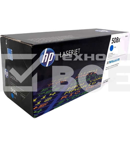 Тонер Картридж HP 508X CF361X голубой для HP CLJ M552/M553 (9500стр.)