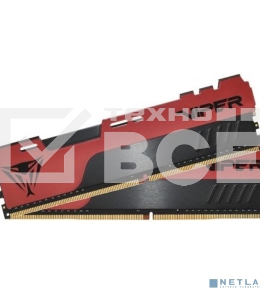Оперативная память Patriot Viper Elite II, DDR4, 64GB (2x32 GB), 3200 MHz, CL18, радиатор, красный/черный