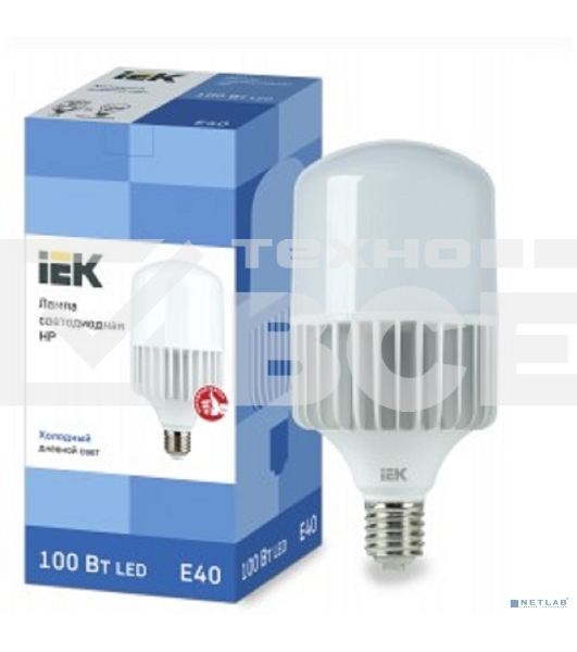 Лампа светодиодная HP 100Вт 230В 6500К E40  LLE-HP-100-230-65-E40 IEK
