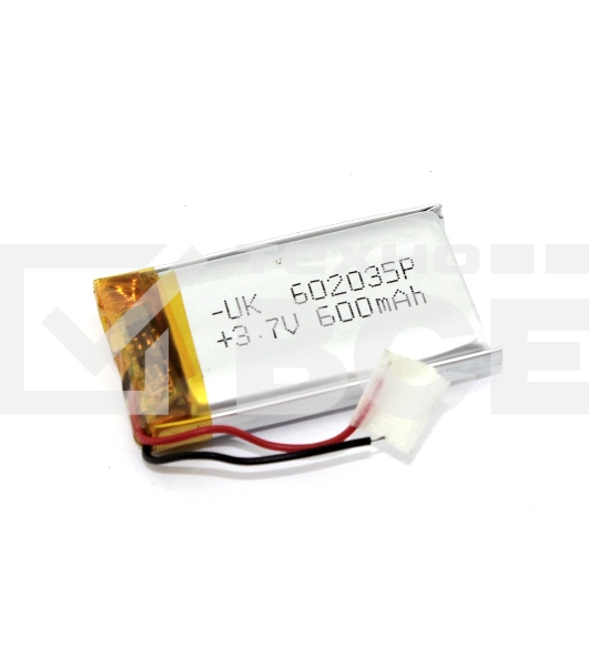 Аккумулятор Li-Pol (батарея) 6x20x35мм 2pin 3.7V/600mAh