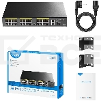 Коммутатор Cudy FS1026PS1, (L2) 24x100Мбит/с 2x1Гбит/с, 1SFP, 24PoE, 24PoE+ 300W, неуправляемый, фото8