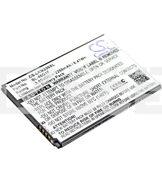 Аккумулятор CameronSinoCS-LKM250XL BL-46G1F для LG Grace, K10 20173.85V / 2200mAh / 8.47Wh