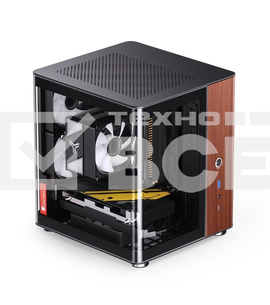 Компьютерный корпус JONSBO TK-0 Black ITX без БП, mini-ITX, micro-ATX, ATX, черный