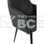 Кресло офисное Бюрократ CH-380F черный, эко.кожа, на ножках металл, фото7